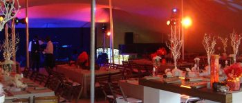 How to create an inviting atmosphere when using a marquee tent.